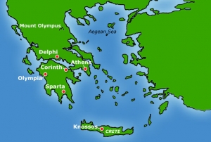 Map of Greek city states - source BBC